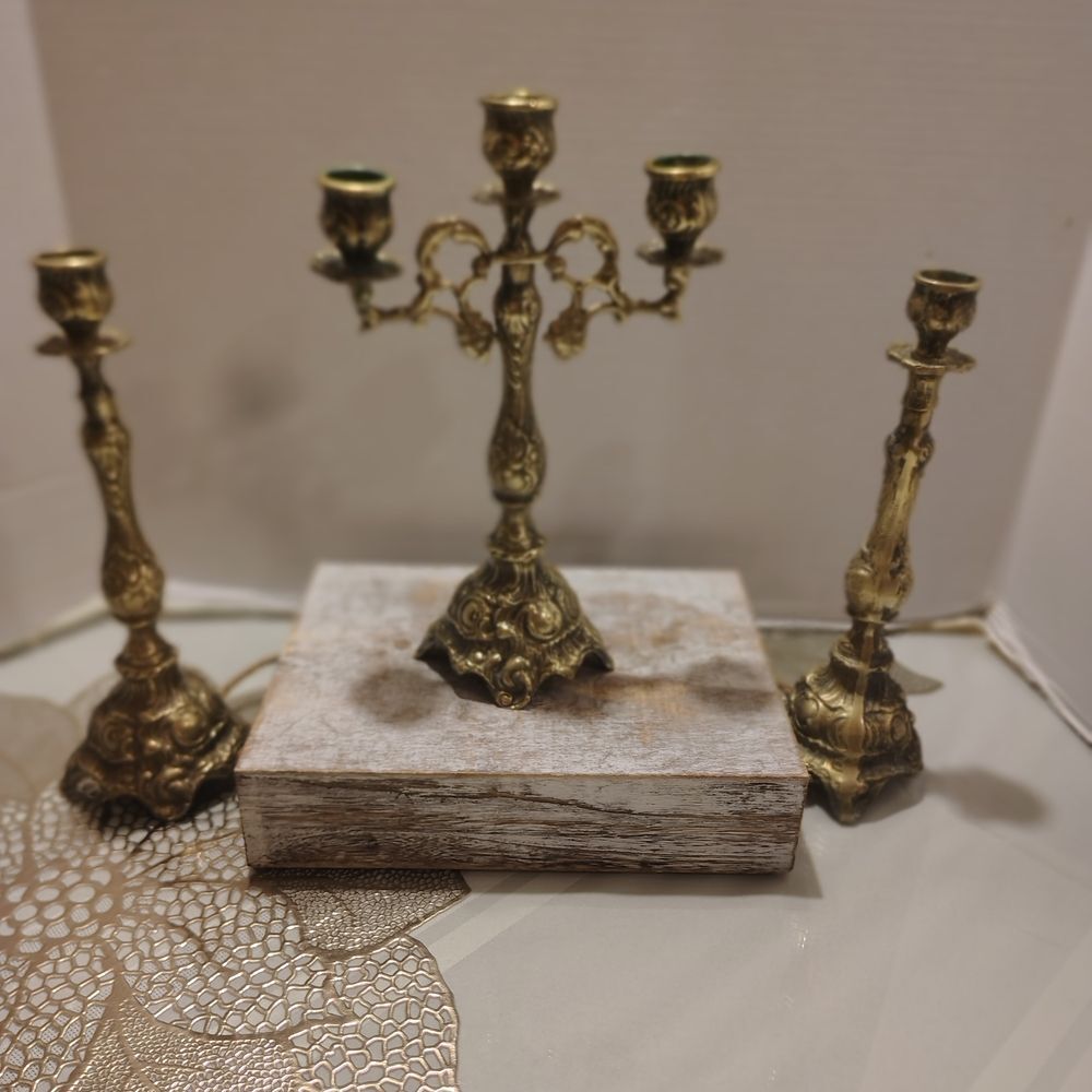 Elegant Gold Candelabra Set